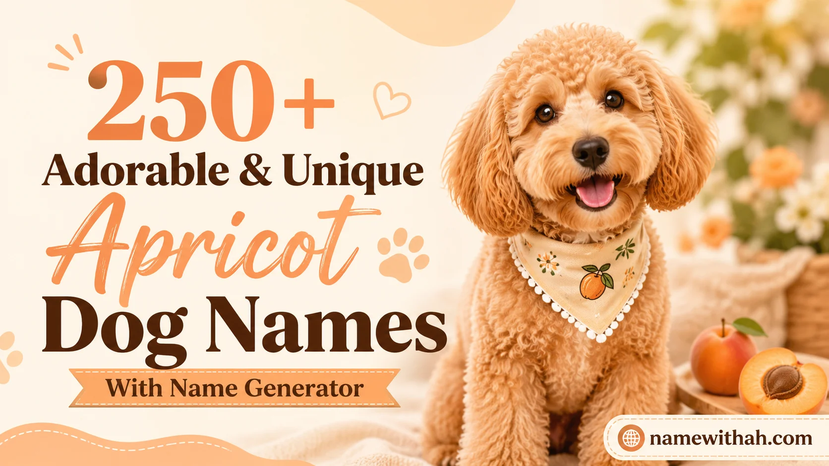 Adorable & Unique Apricot Dog Names With Name Generator