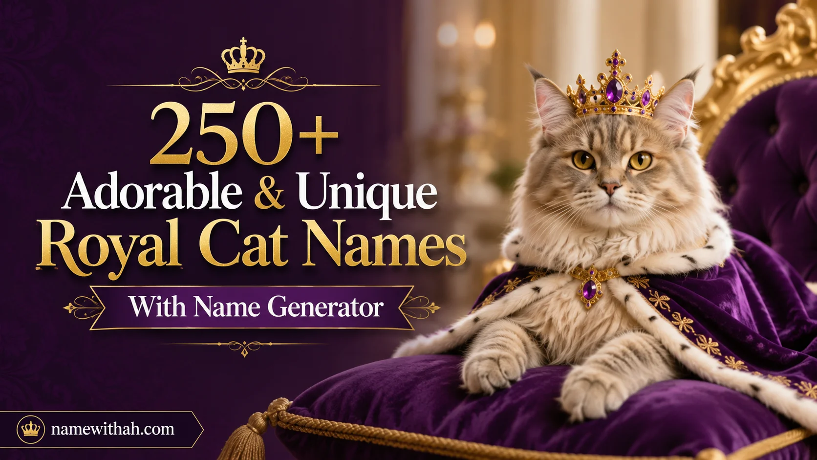 Adorable & Unique Royal Cat Names With Name Generator