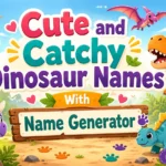 Cute and Catchy Dinosaur Names With Name Generator