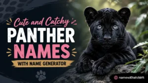 Cute and Catchy Panther Names With Name Generator