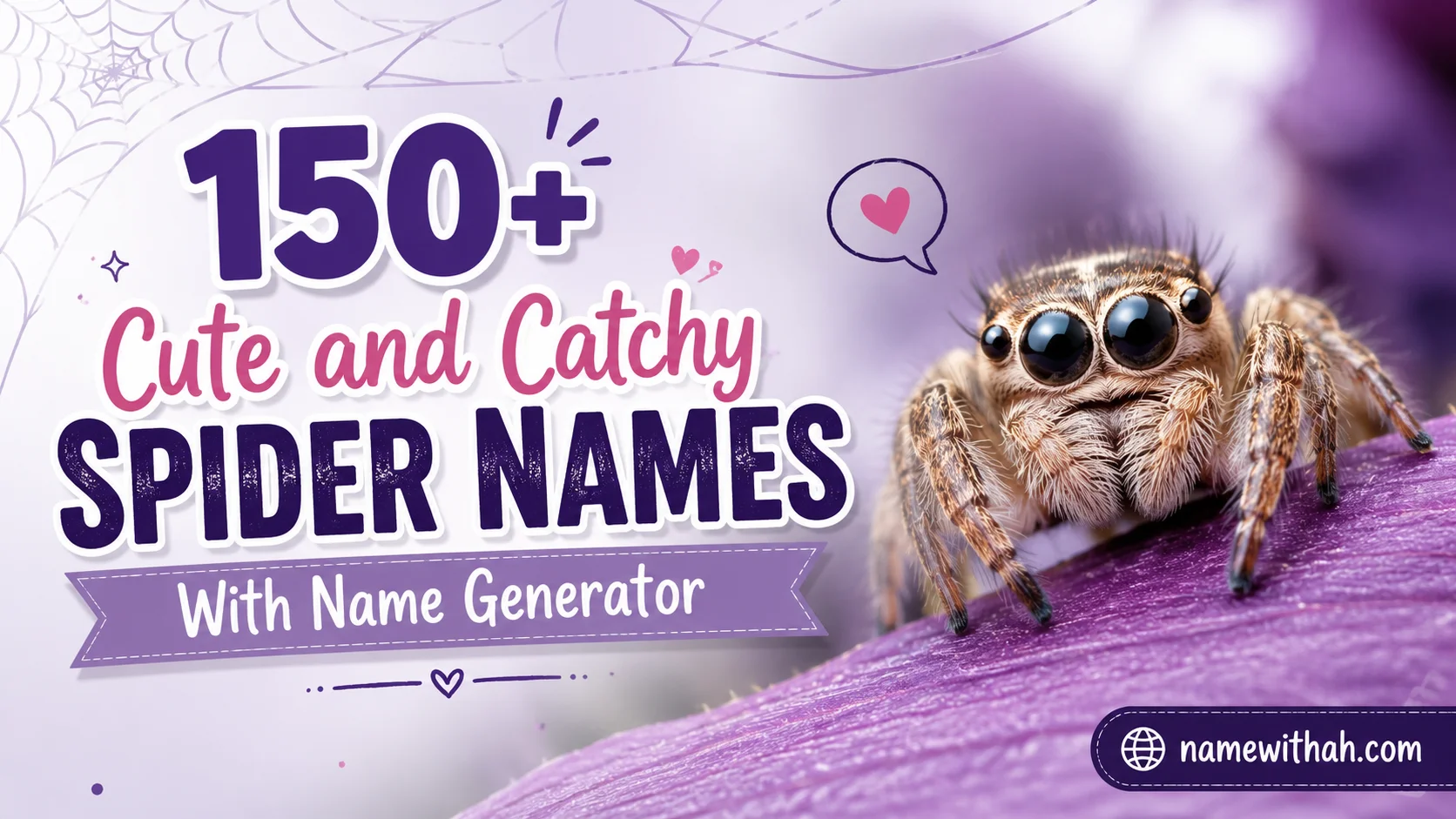Cute and Catchy Spider Names With Name Generator