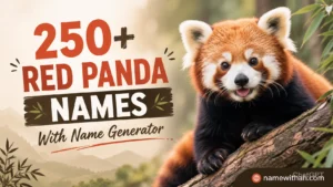 Red Panda Names With Name Generator