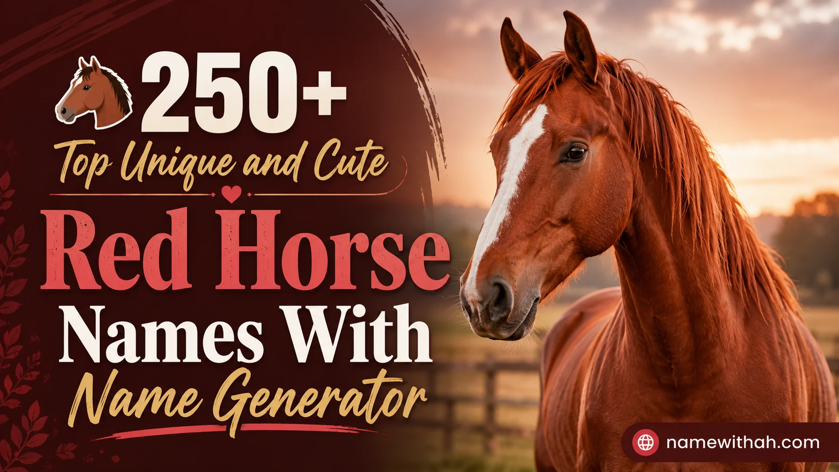 Unique and Cute Red Horse Names With Name Generator