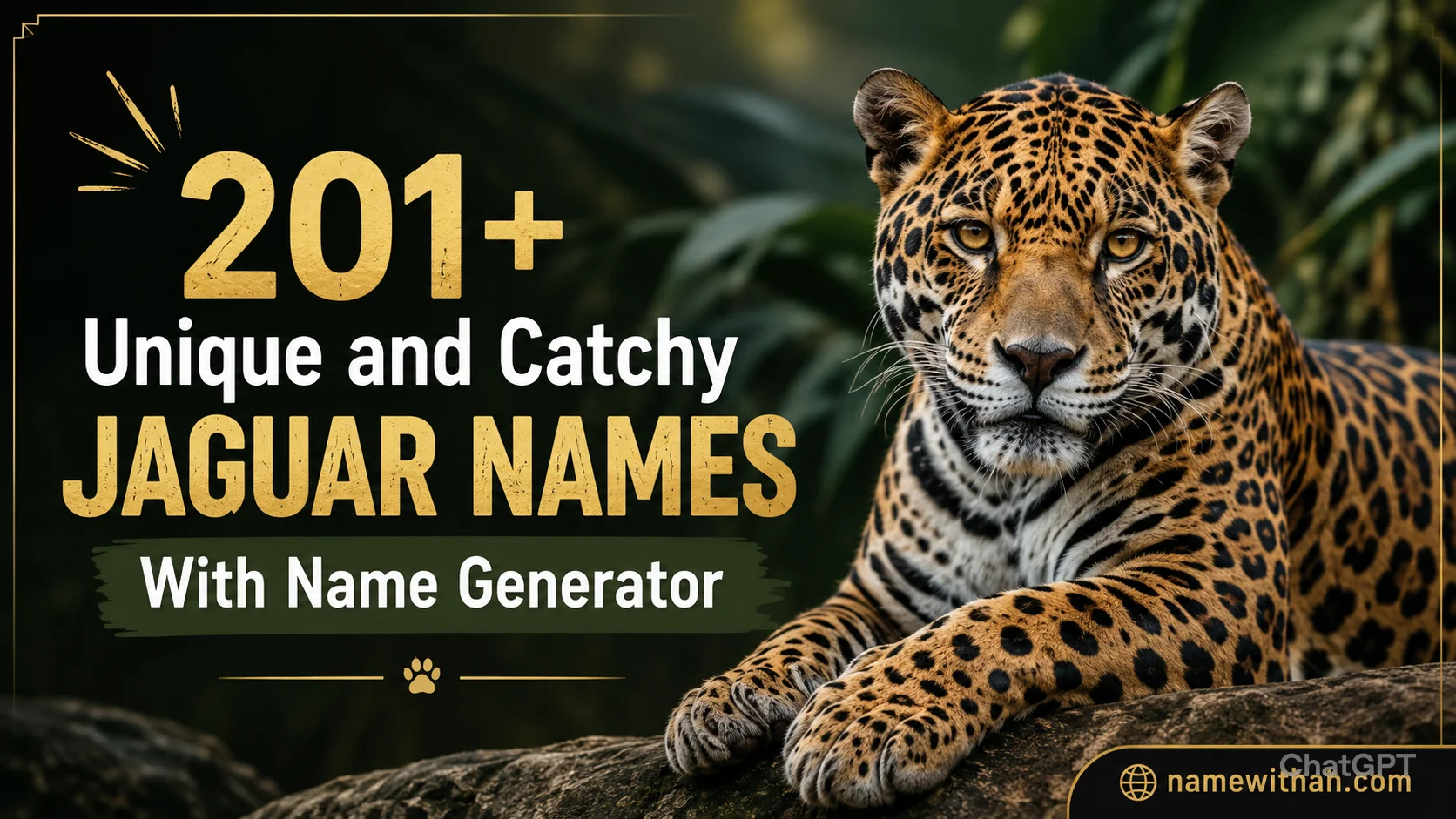 Unique and Catchy Jaguar Names With Name Generator