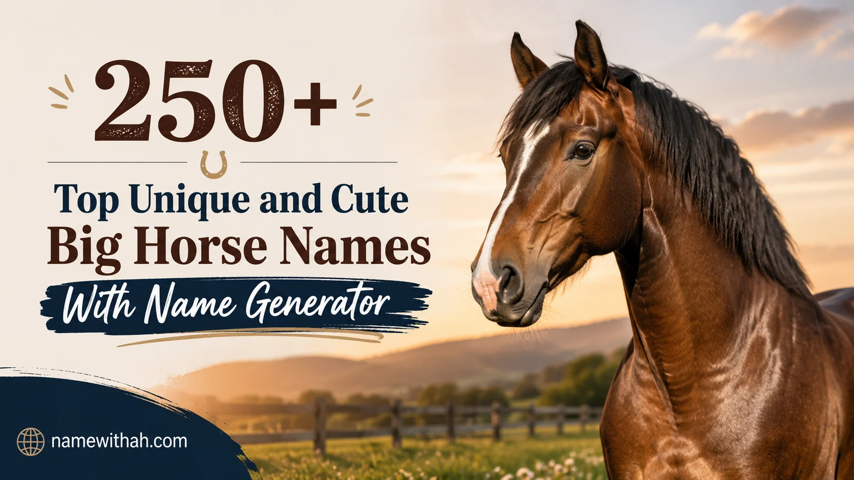 Unique and Cute Big Horse Names With Name Generator