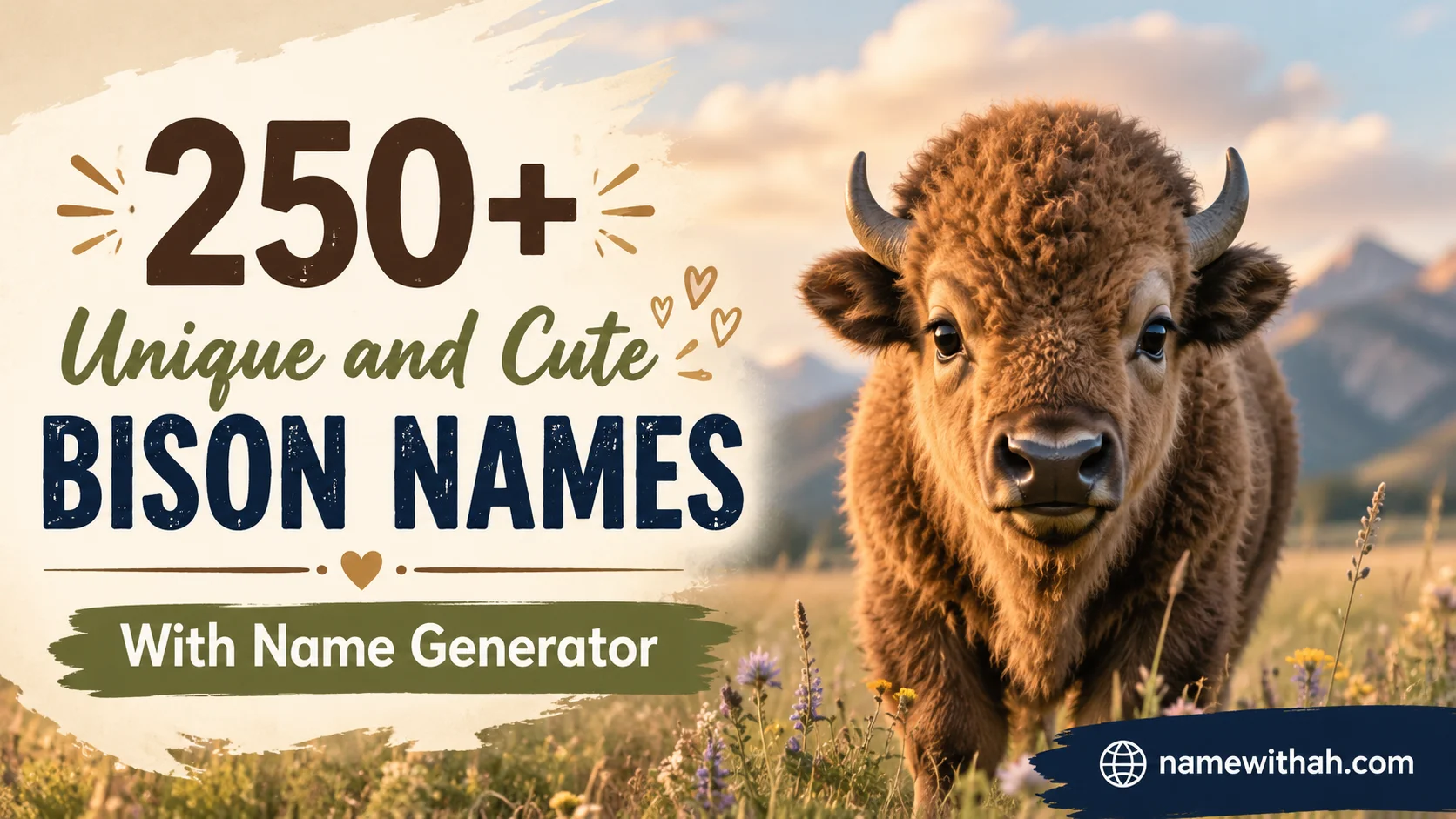 Unique and Cute Bison Names With Name Generator