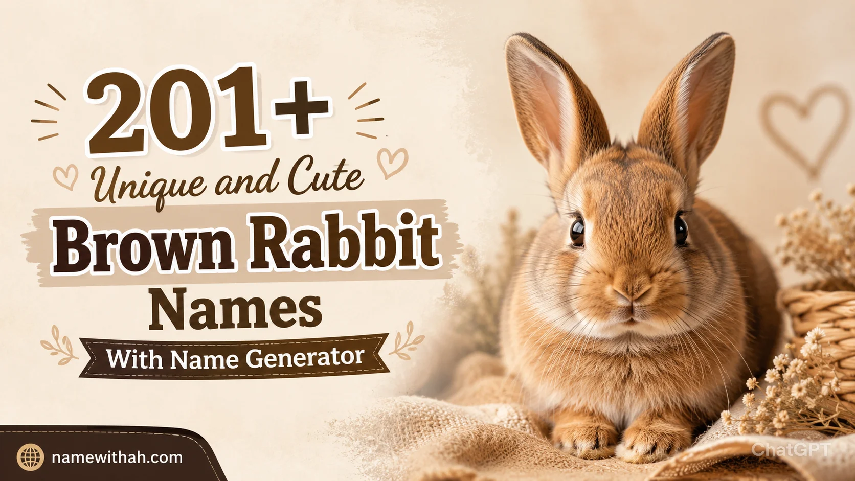 Unique and Cute Brown Rabbit Names With Name Generator