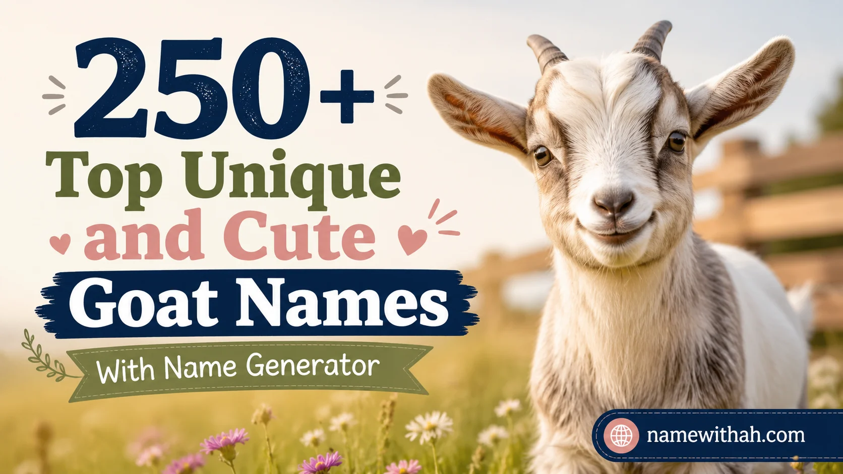Unique and Cute Goat Names With Name Generator