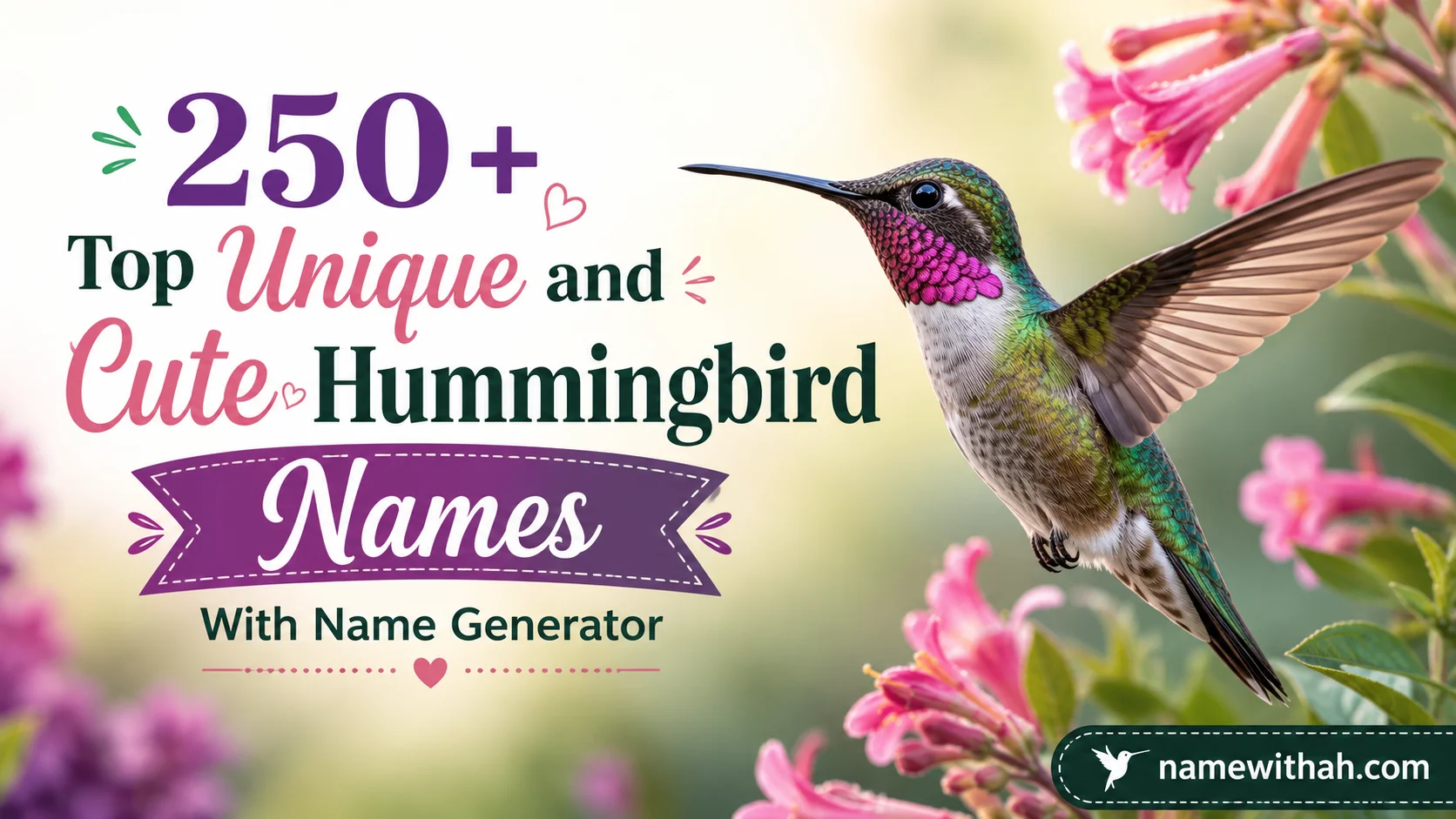 Unique and Cute Hummingbird Names With Name Generator