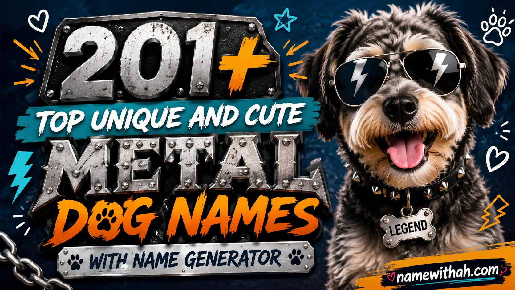 Top Unique and Cute Metal Dog Names With Name Generator