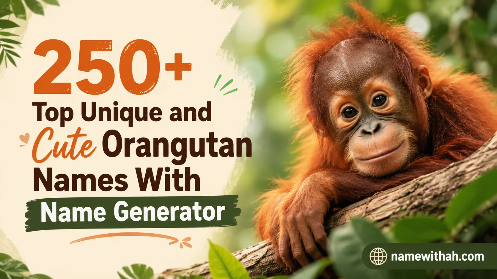 Unique and Cute Orangutan Names With Name Generator
