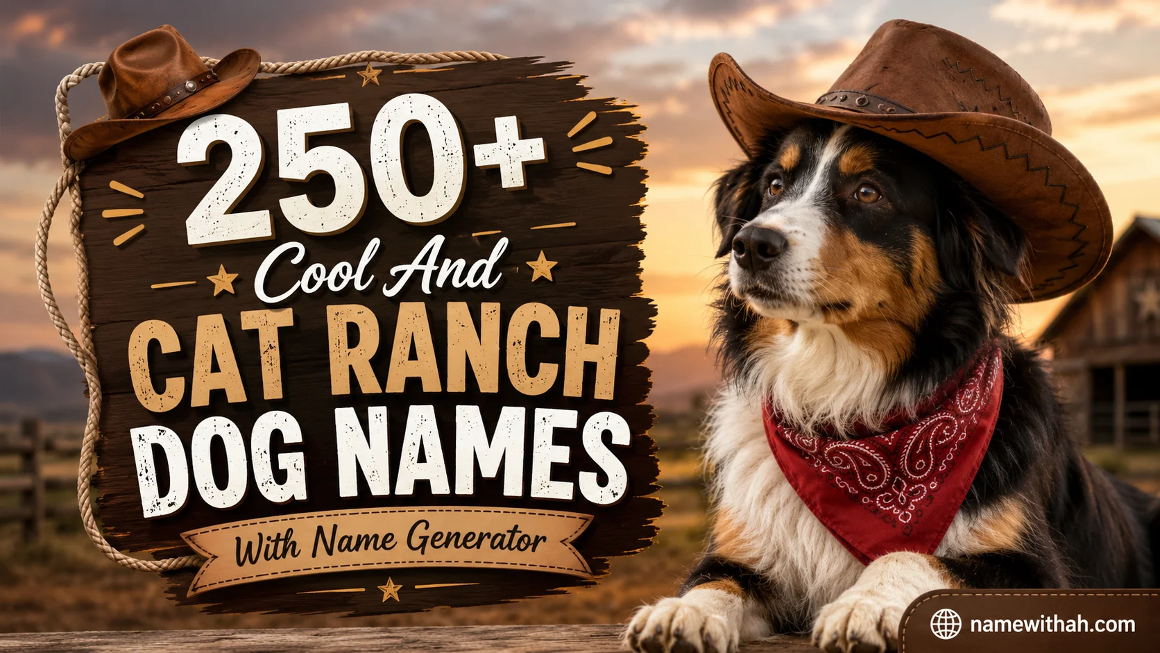 Cool And Cat Ranch Dog Names With Name Generator
