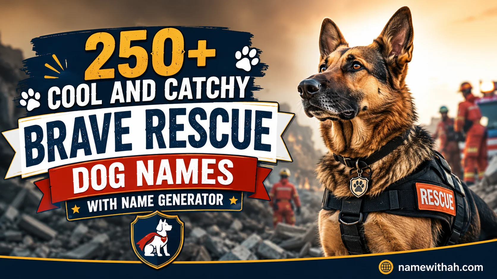 Cool And Catchy Brave Rescue Dog Names With Name Generator