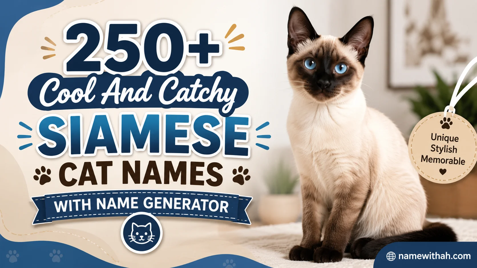 250+ Cool And Catchy Siamese Cat Names With Name Generator
