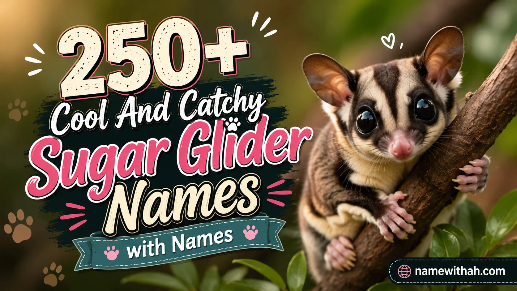 Cool And Catchy Sugar Glider Names with Names