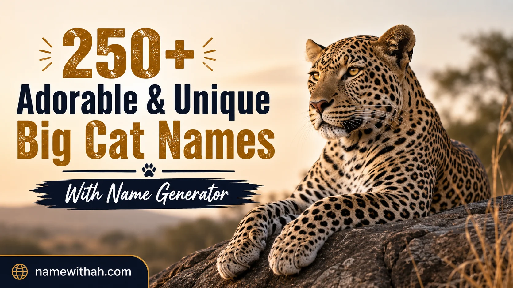 Adorable & Unique Big Cat Names With Name Generator