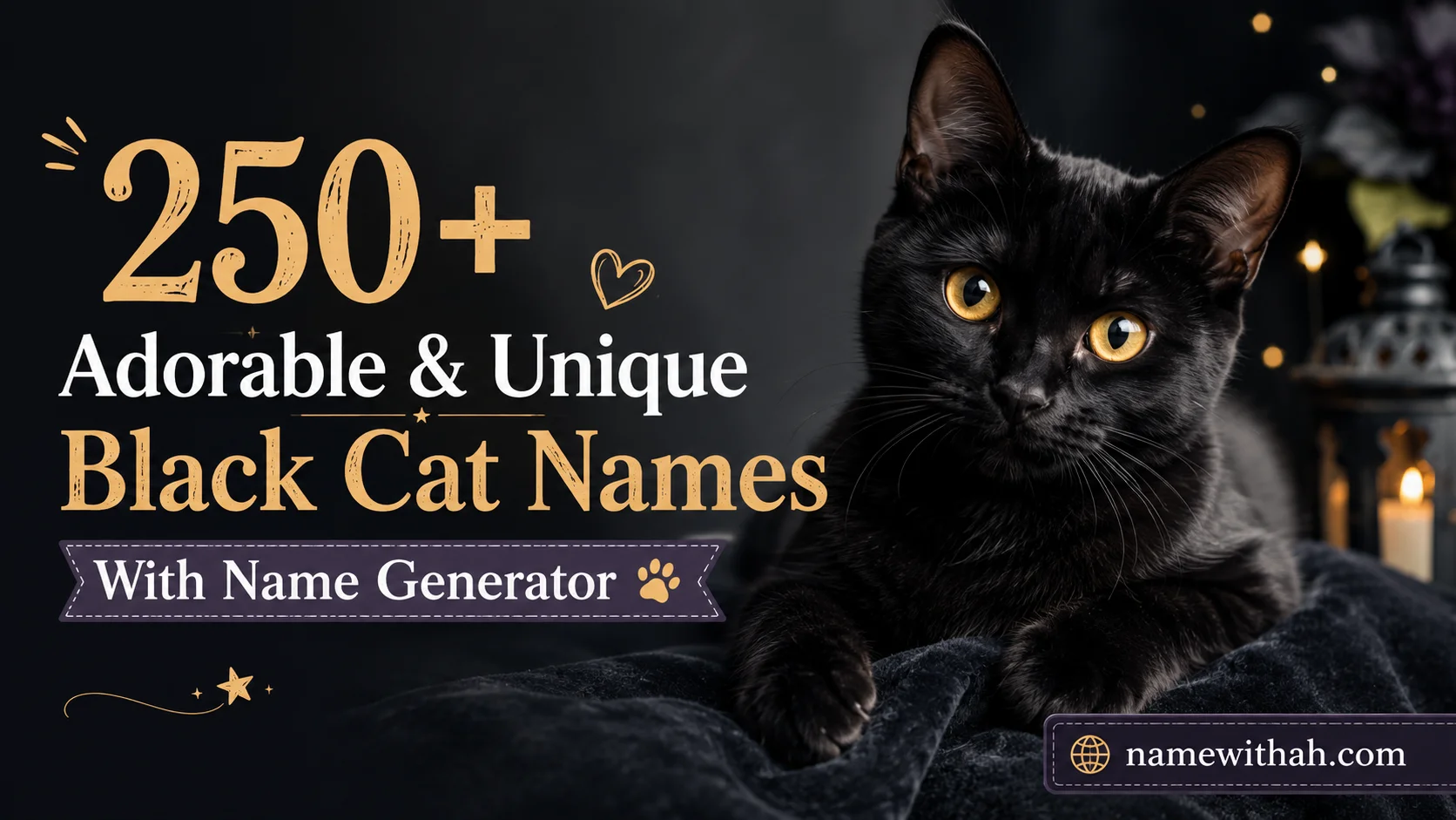 Adorable & Unique Black Cat Names With Name Generator