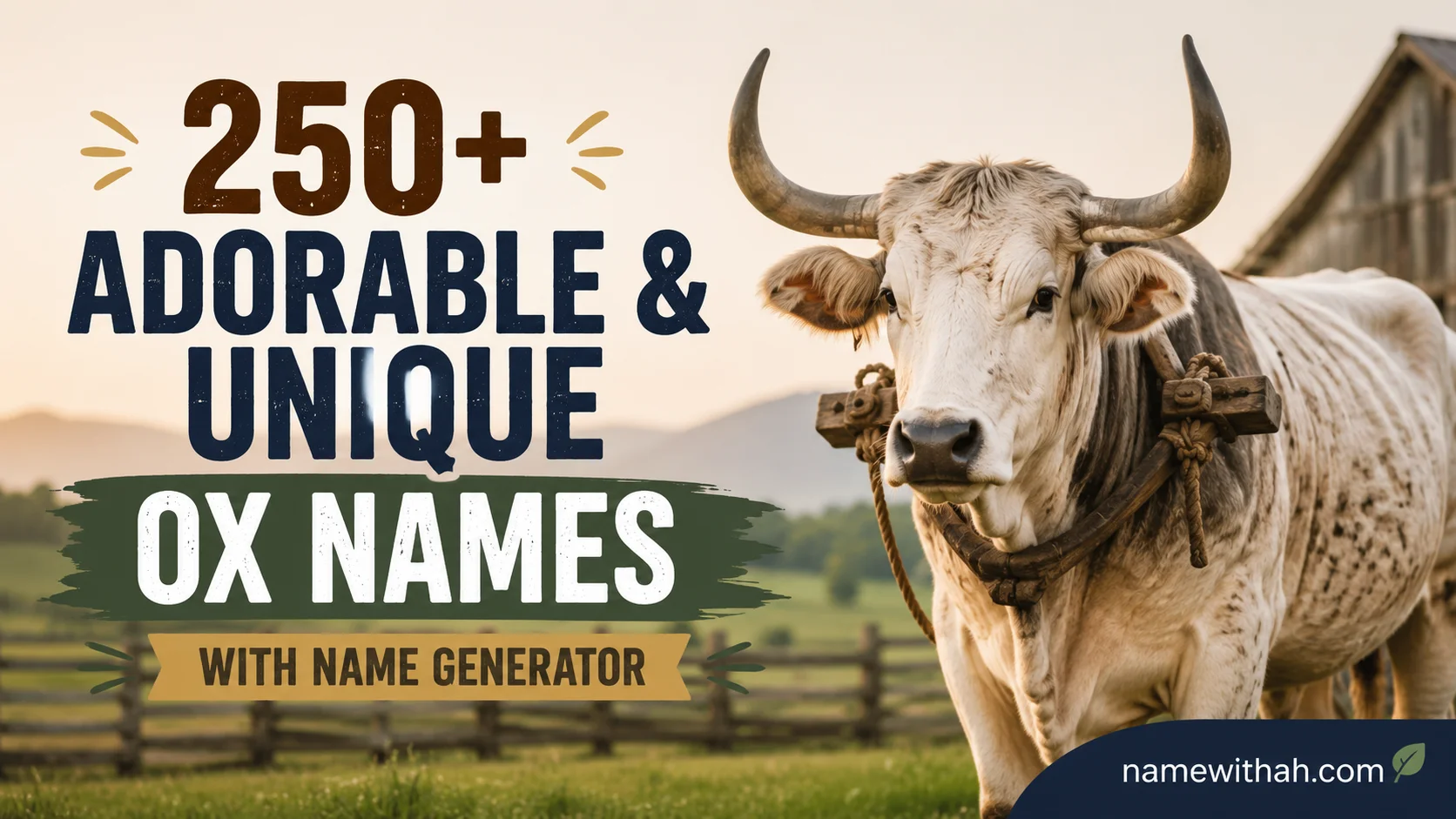 Adorable & Unique Ox Names With Name Generator