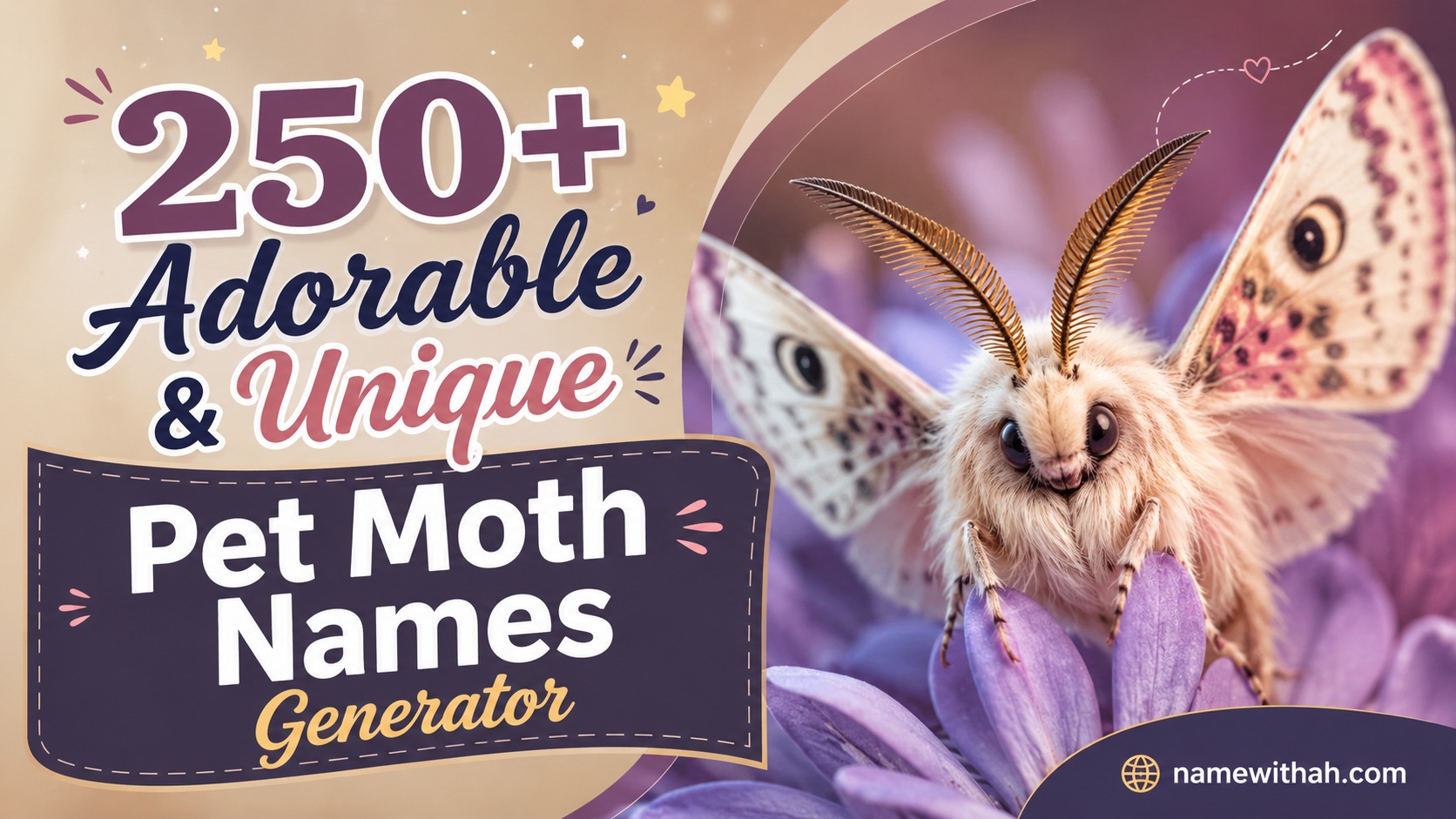 Adorable & Unique Pet Moth Names Generator