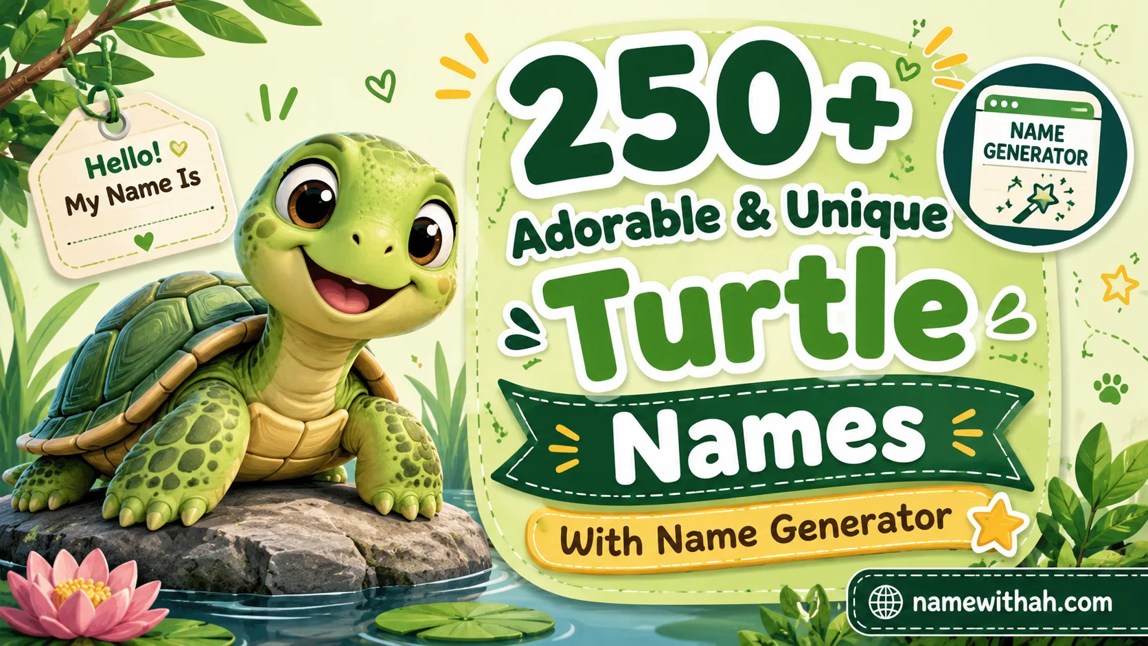 Adorable & Unique Turtle Names With Name Generator