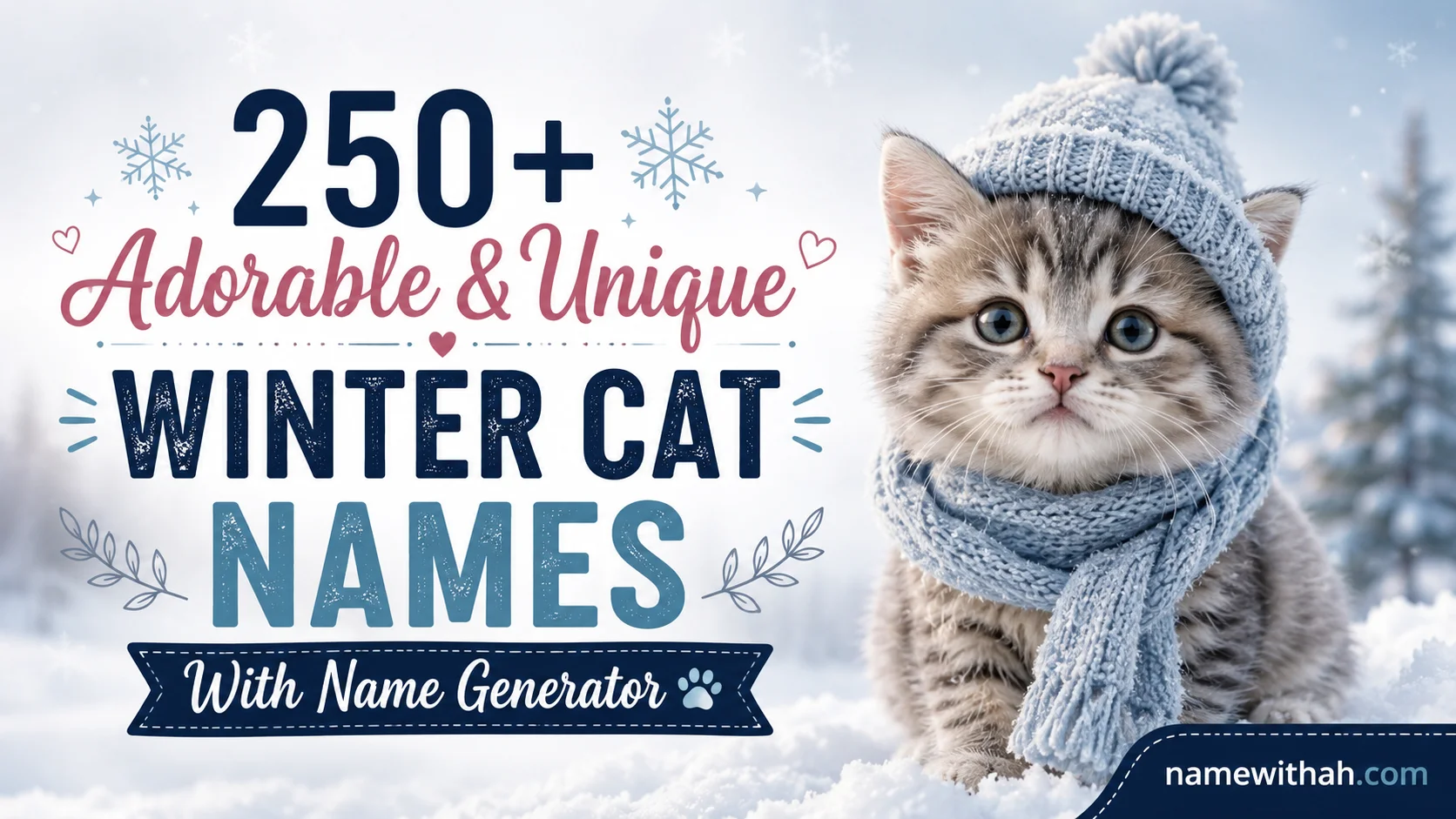 Adorable & Unique Winter Cat Names With Name Generator