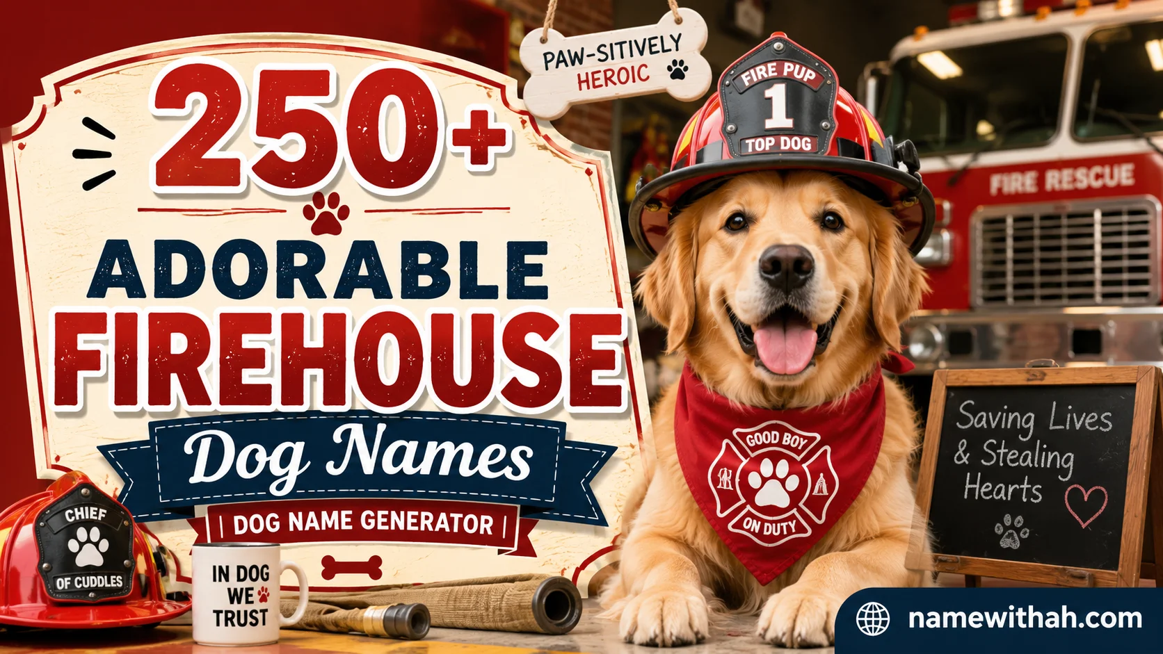 Adorable Firehouse Dog Names | Dog Name Generator