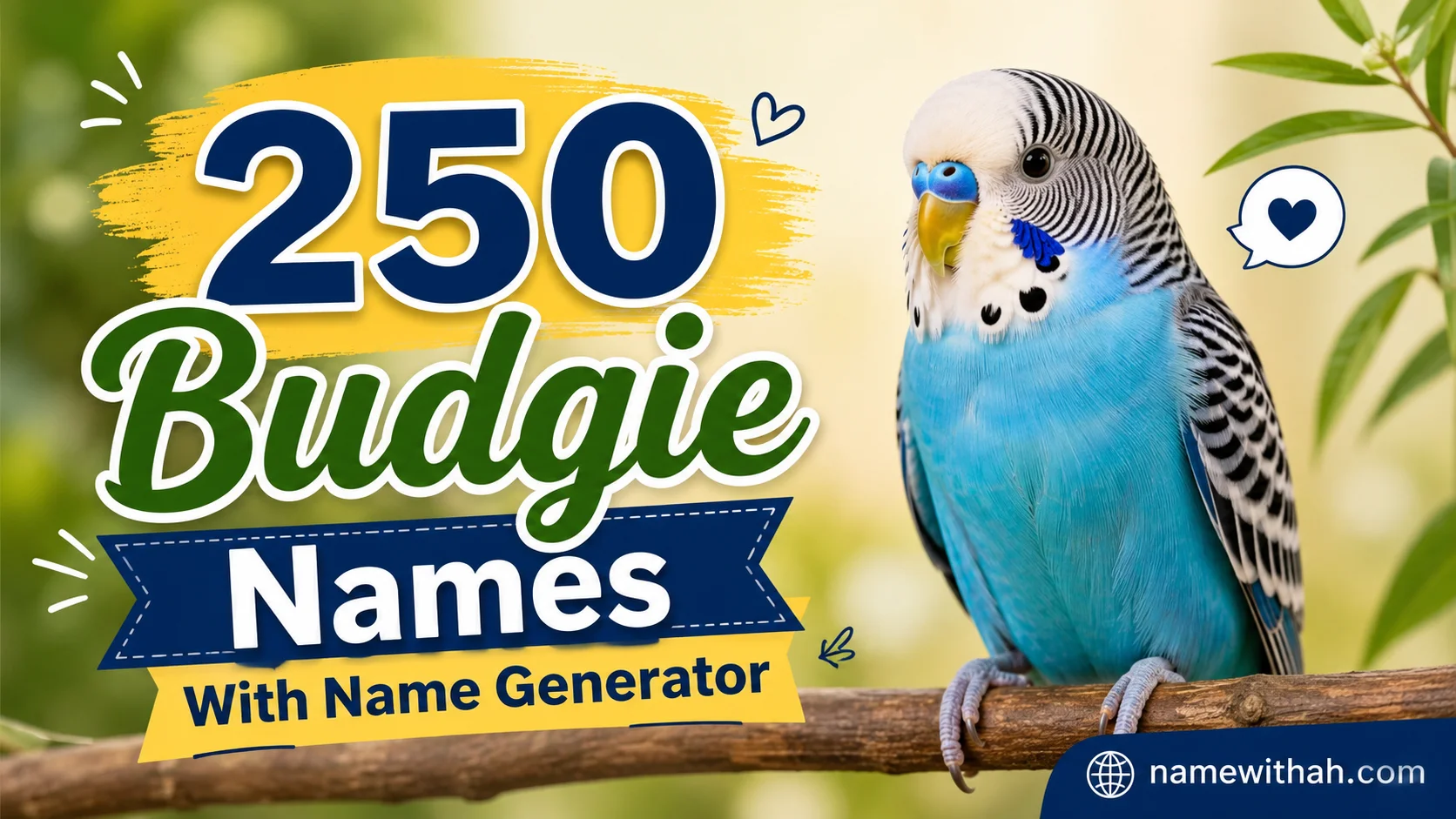 Budgie Names With Name Generator 