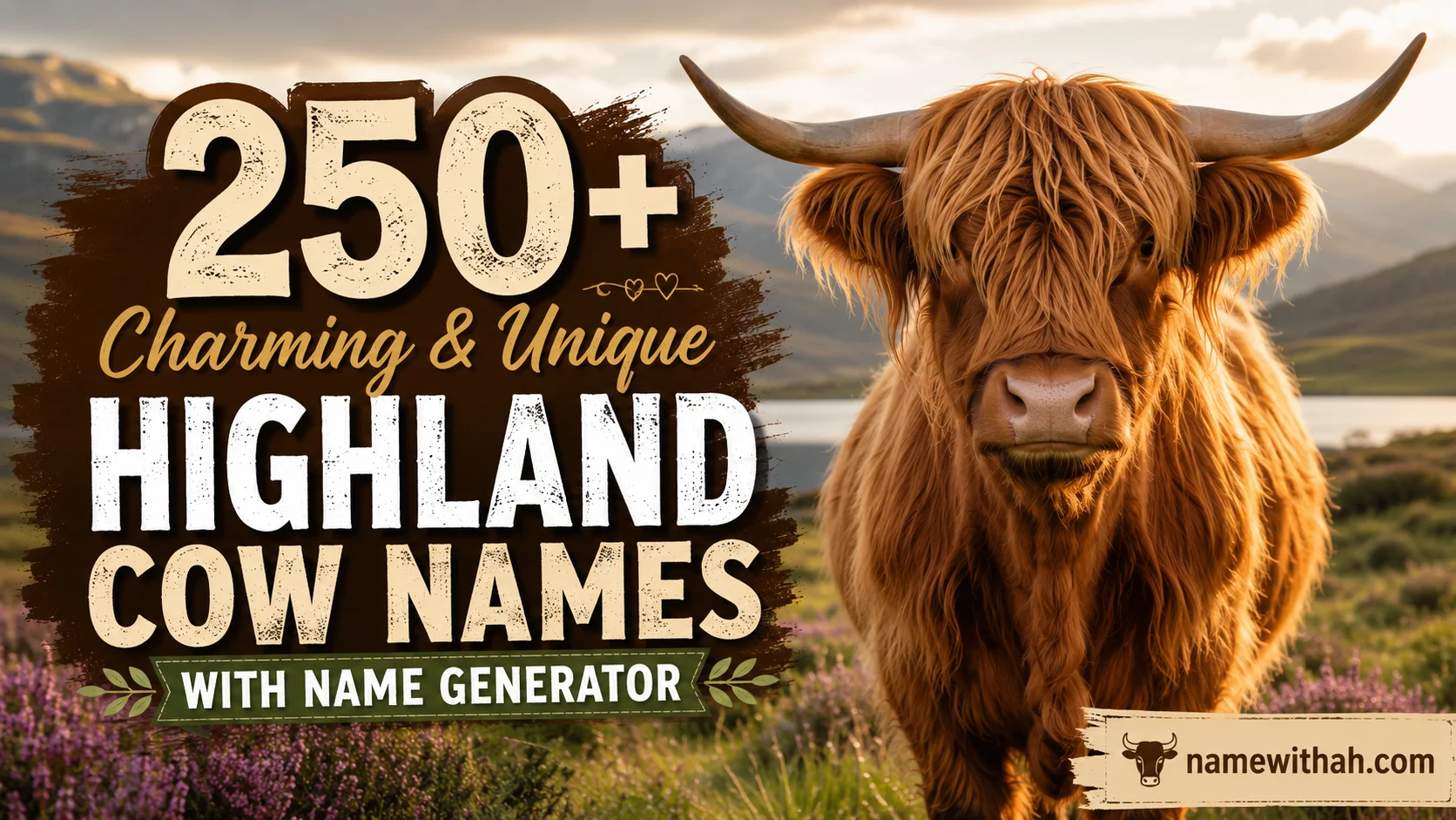 Charming & Unique Highland Cow Names With Name Generator