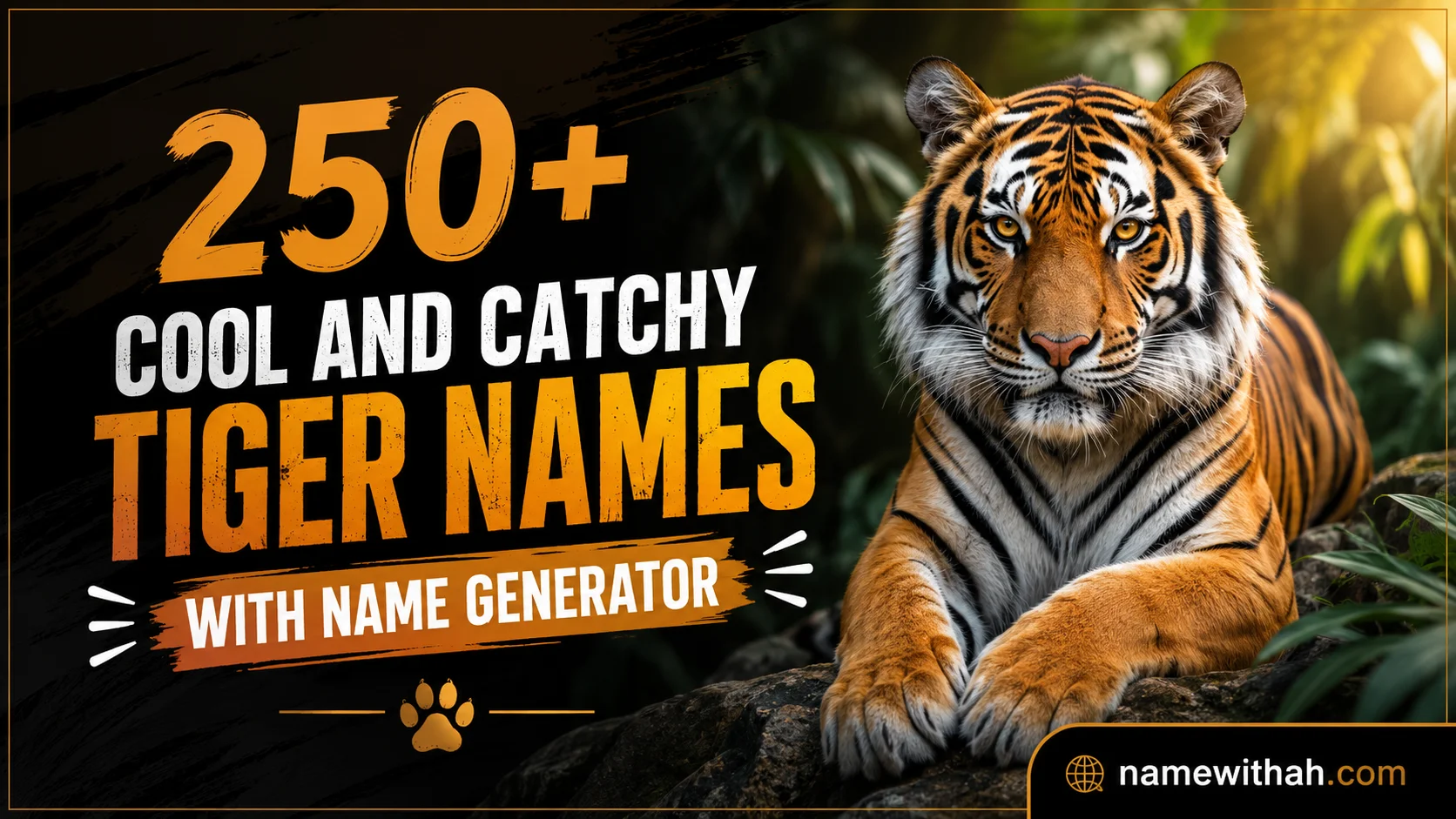Cool And Catchy Tiger Names With Name Generator
