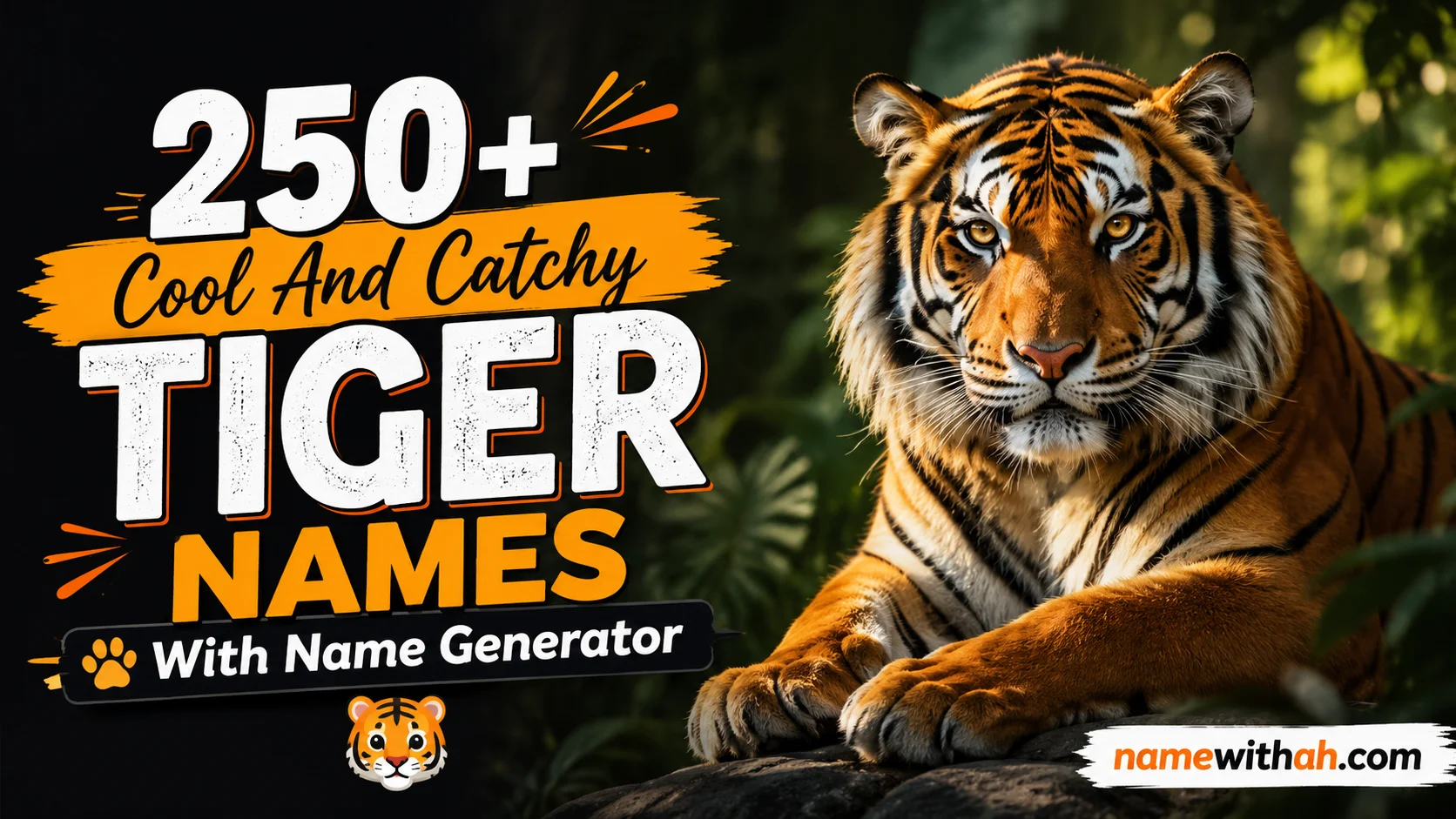 Cool And Catchy Tiger Names With Name Generator