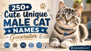Cute Unique Male Cat Names Generator