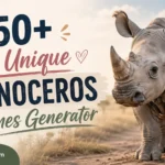 Cute Unique Rhinoceros Names Generator