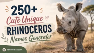 Cute Unique Rhinoceros Names Generator