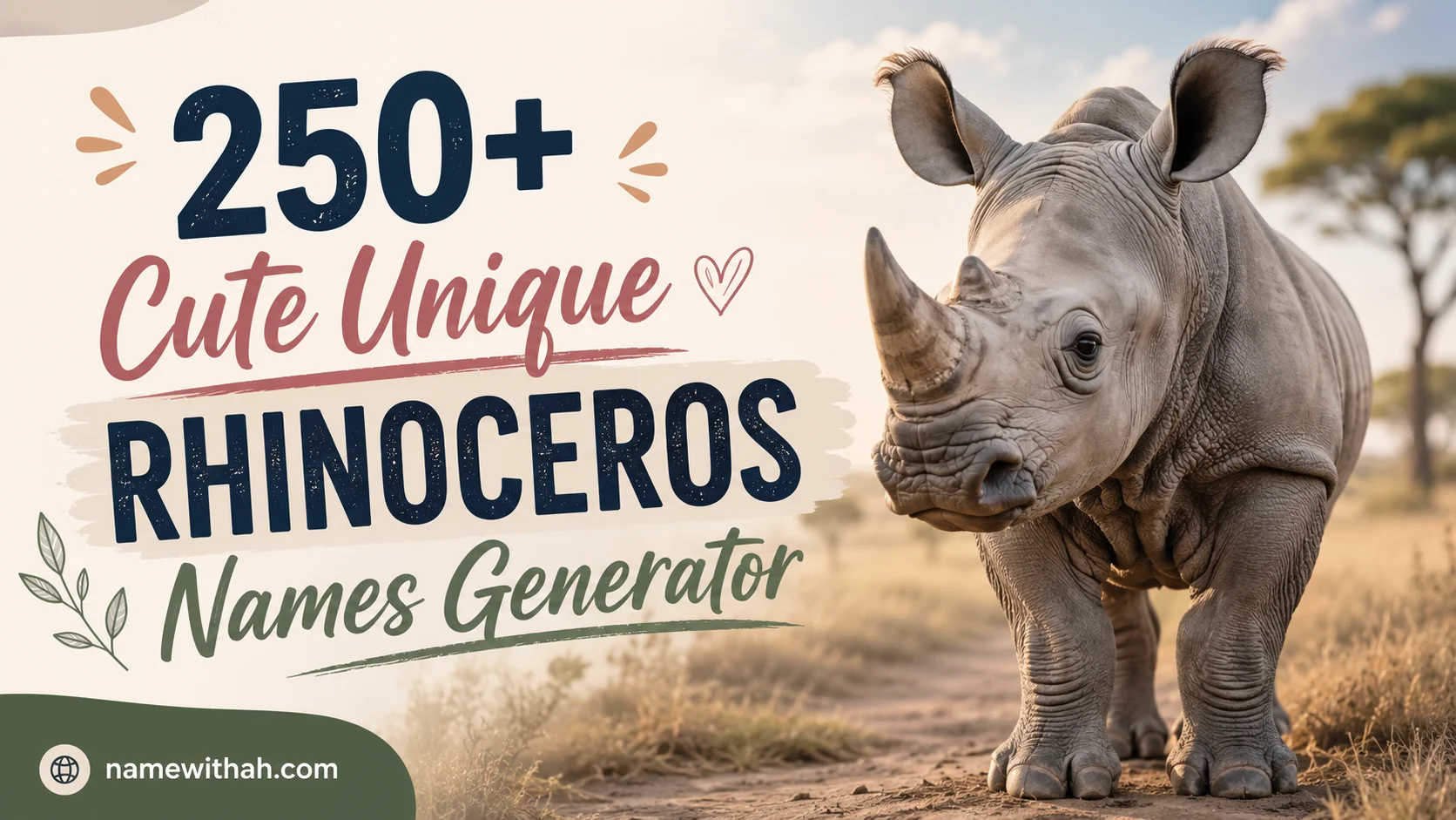 Cute Unique Rhinoceros Names Generator