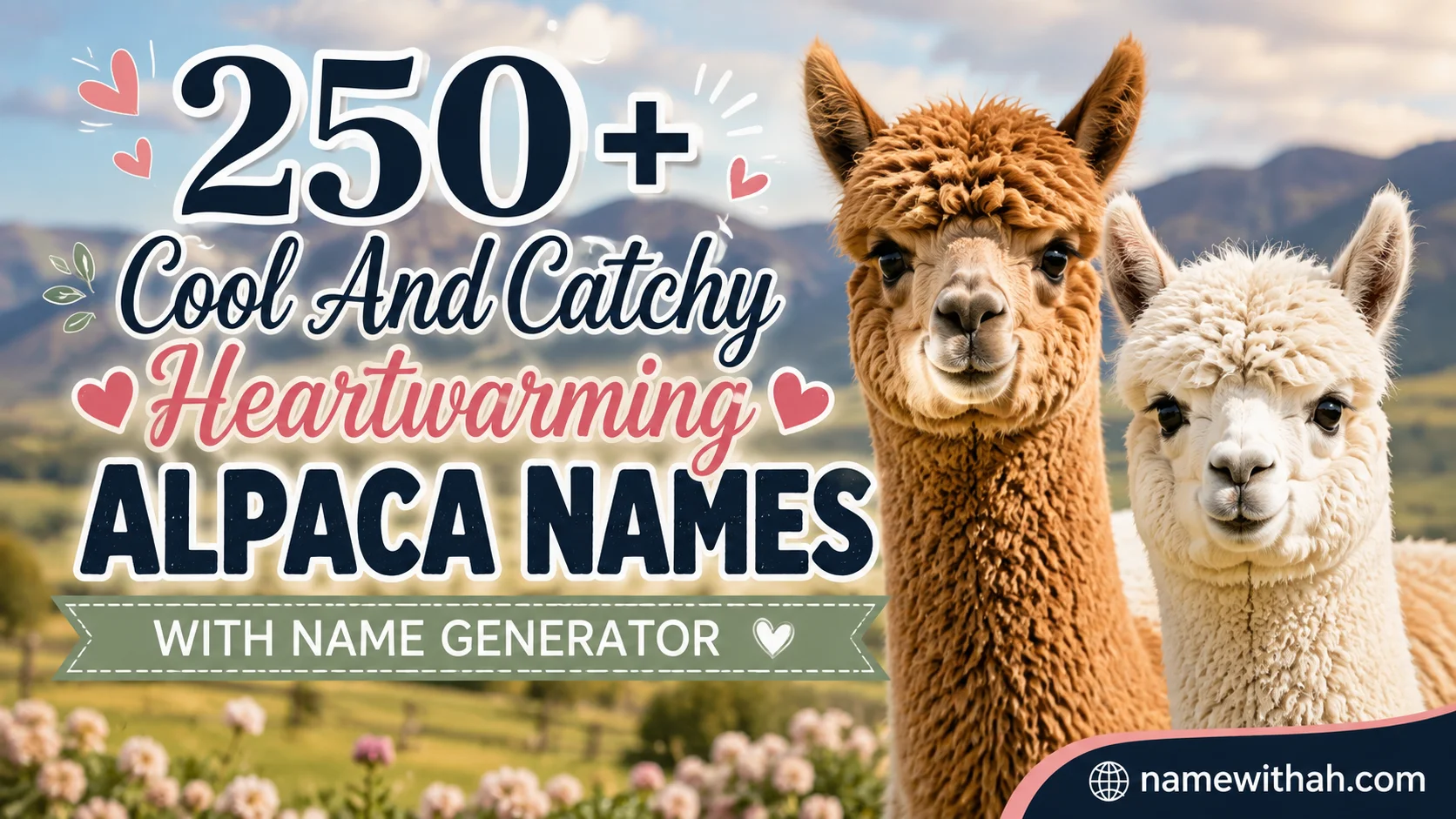 250+ Cool And Catchy Heartwarming Alpaca Names With Name Generator
