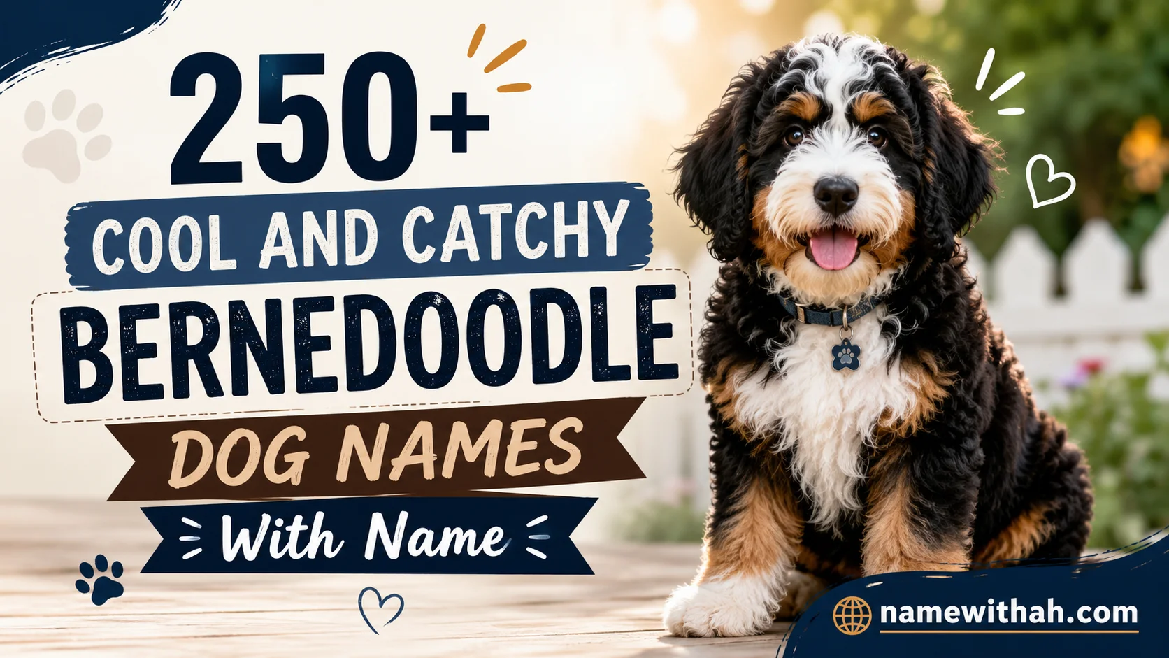 Cool And Catchy Bernedoodle Dog Names With Name 