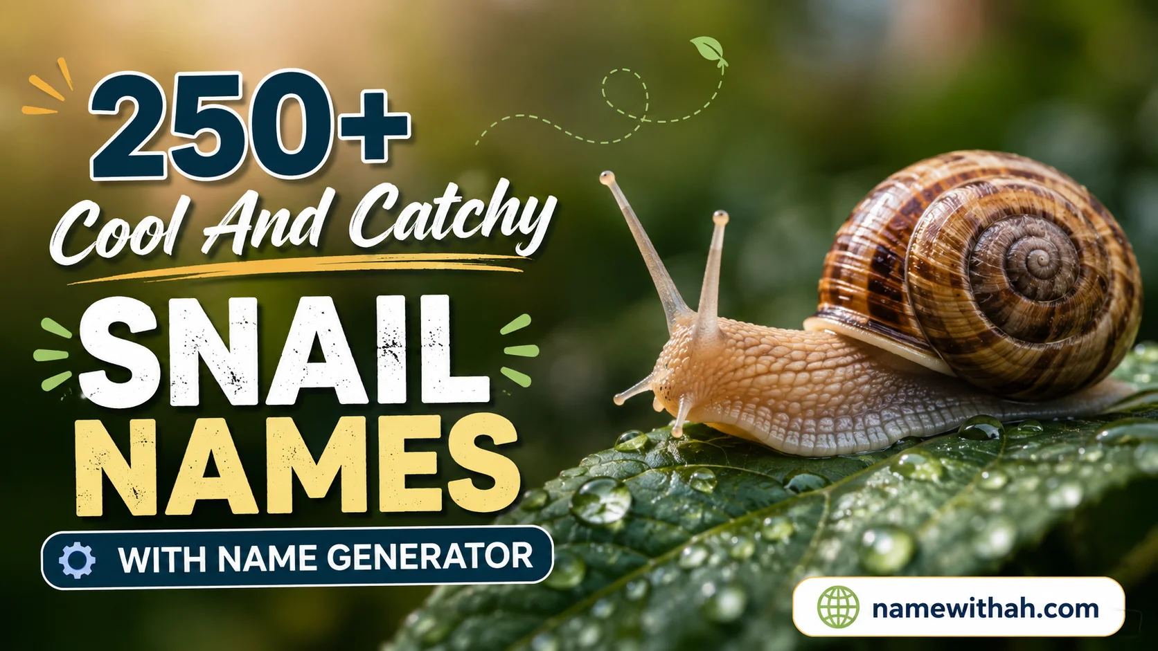Cool And Catchy Snail Names With Name Generator