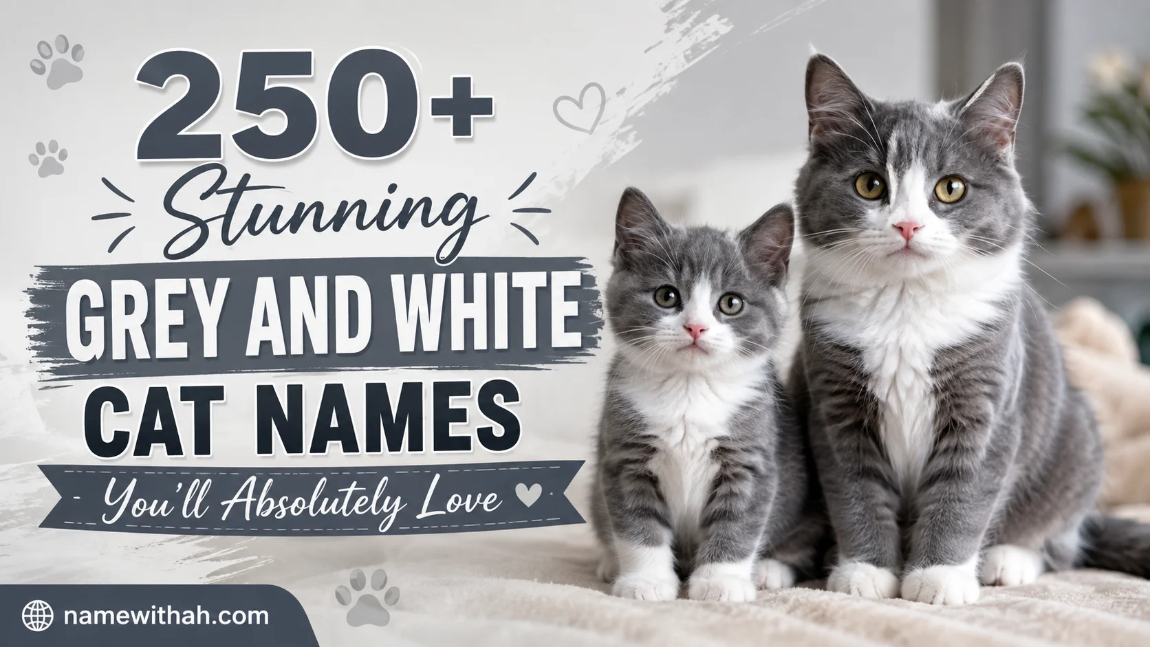 Stunning Grey And White Cat Names You’ll Absolutely Love
